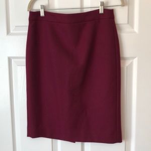 J Crew No. 2 Pencil Skirt Size 4 Maroon